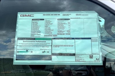 2026 GMC Savana Cargo Work Van