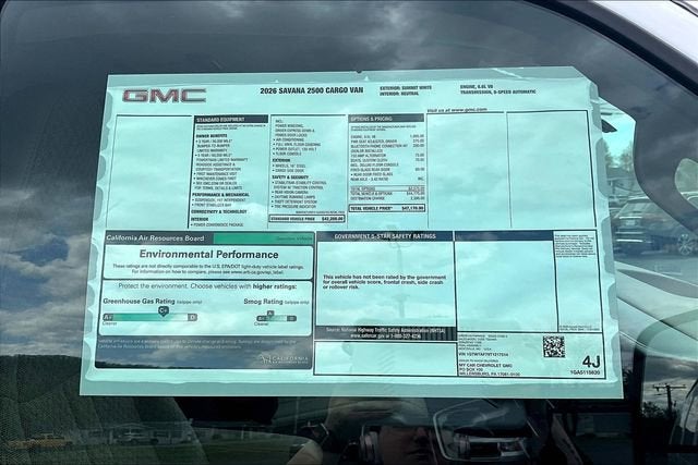 2026 GMC Savana Cargo Work Van